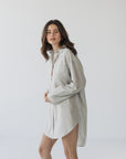 Zaana Shirt Dress in Earth Brown