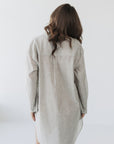 Zaana Shirt Dress in Earth Brown