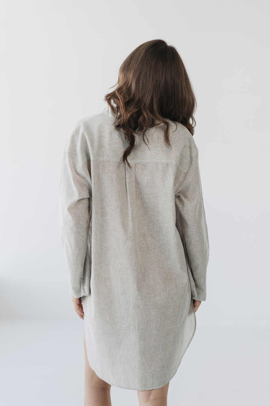 Zaana Shirt Dress in Earth Brown