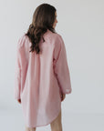 Zaana Shirt Dress in Blush Swiss Dot