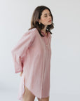 Zaana Shirt Dress in Blush Swiss Dot