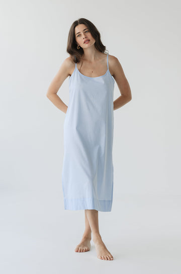 Senna Slip Dress in Ice Water