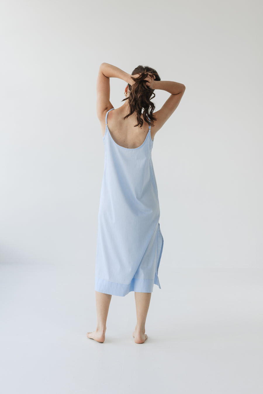 Senna Slip Dress in Ice Water